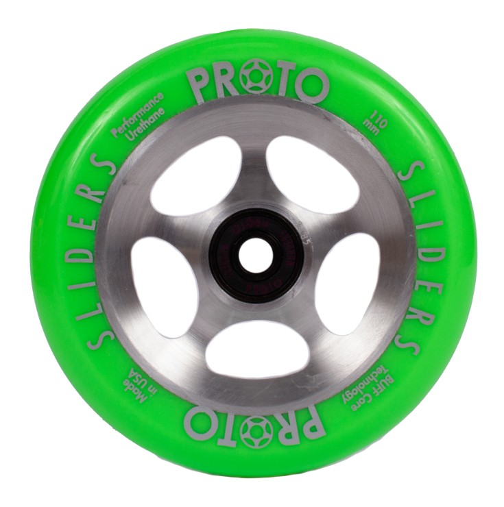 Колесо для самоката Proto StarBright Sliders 110 пара Neon Green on Raw