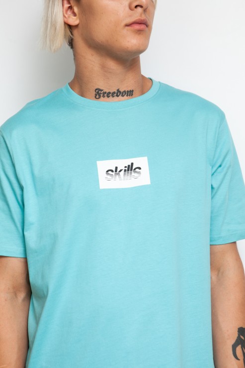 Футболка Skills Box logo голубой  2XL