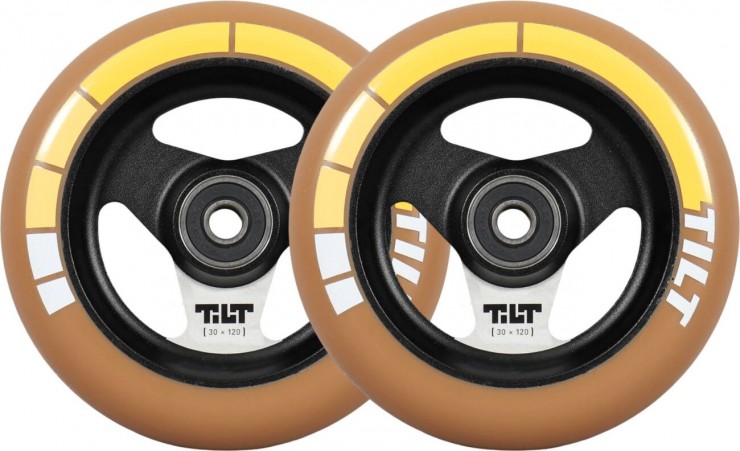 Колесо для самоката Tilt Stage I 120x30 пара черный / коричневый / золотой