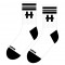 Носки Hellride Logo белый / черный
