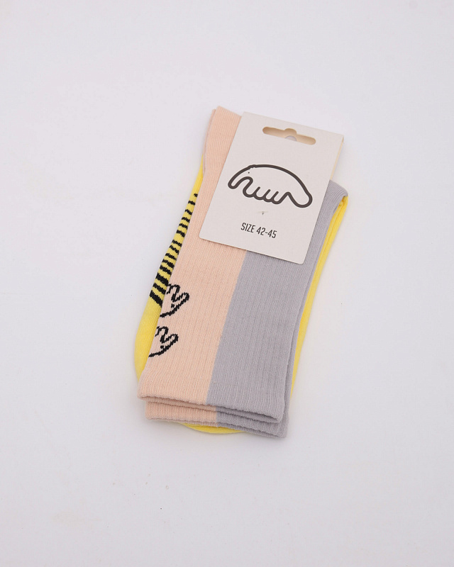 Носки Anteater Colorblock (желтый / серый / бежевый)