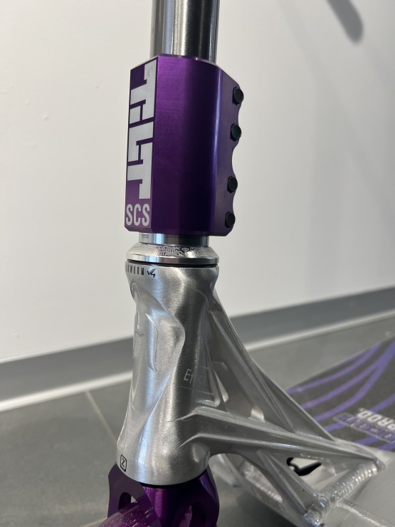 Трюковой самокат Hellride Purple Swag серый / фиолетовый