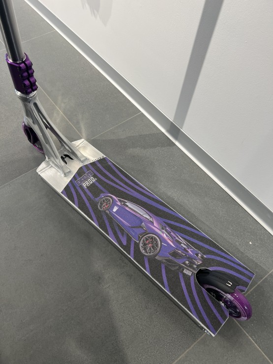 Трюковой самокат Hellride Purple Swag серый / фиолетовый