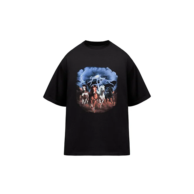 Футболка Called a Garment Horses peach effect черныйчерный