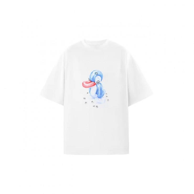 Футболка Called a Garment BALLOON PENGUIN T-SHIRT белый  L