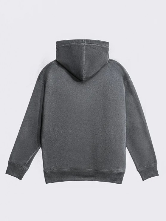 Худи HardLunch garment dye Logo темно-серый