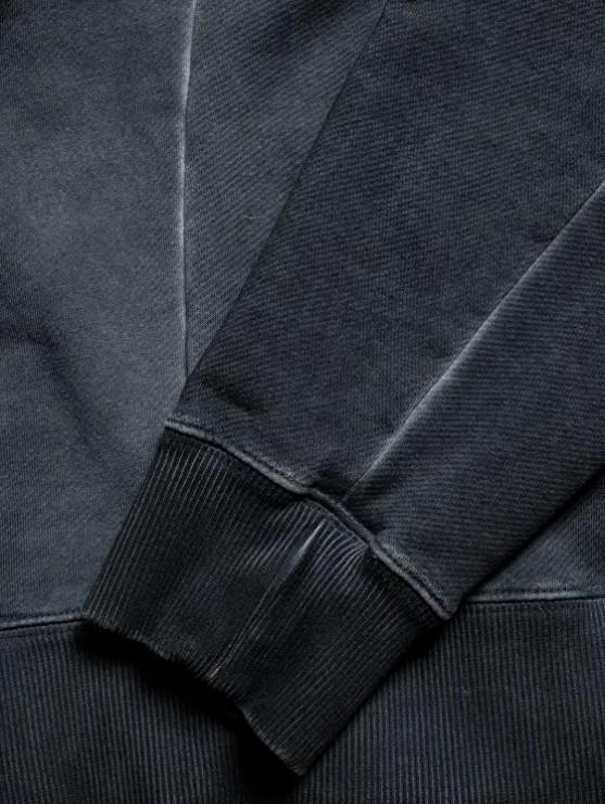 Худи HardLunch garment dye Logo темно-серый