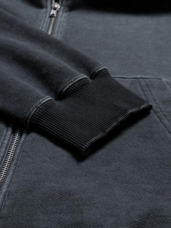 Худи HardLunch garment dye Logo темно-серый