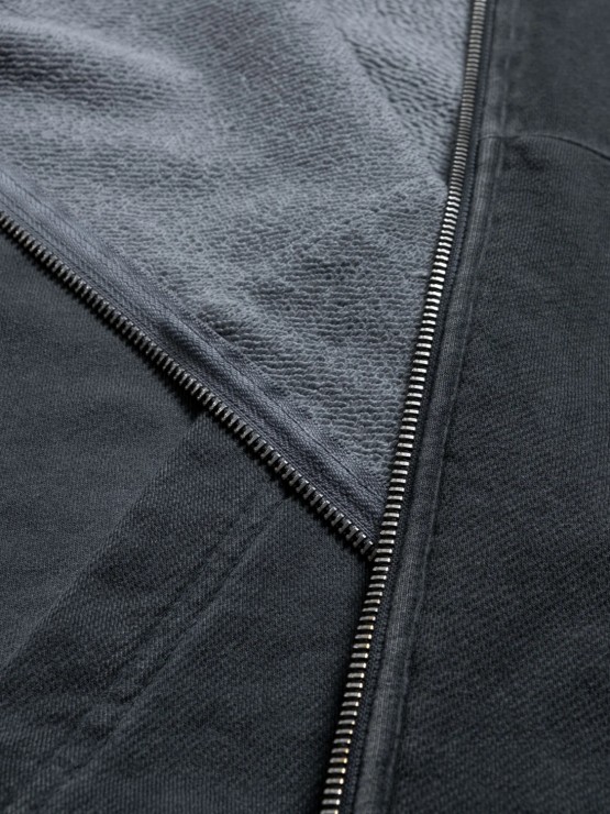 Худи HardLunch garment dye Logo темно-серый