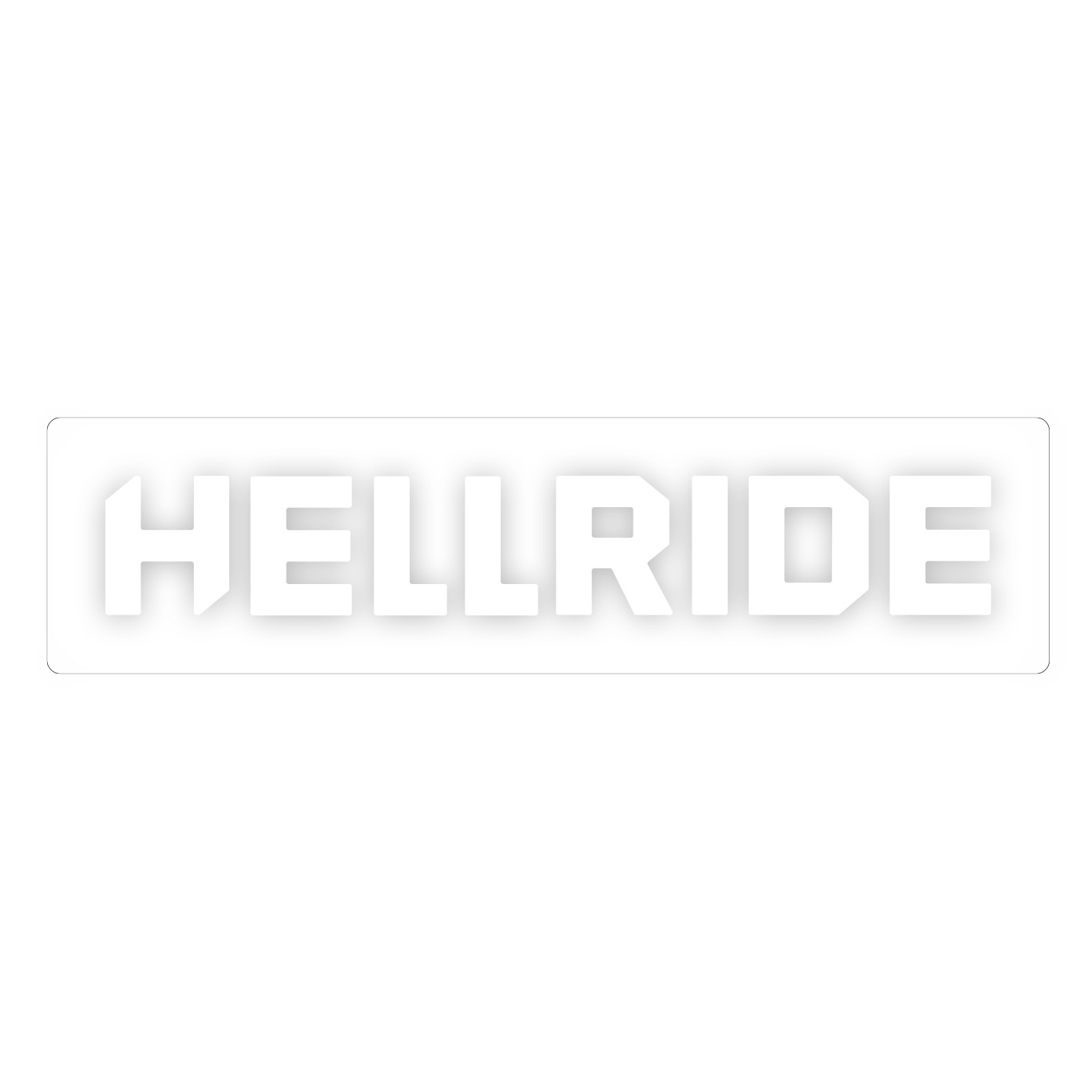 Наклейка Hellride Logo хромбелый