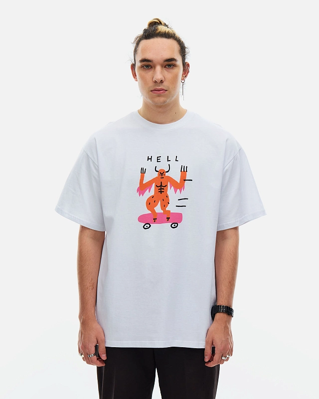Футболка Anteater Tee белый / оранжевый M