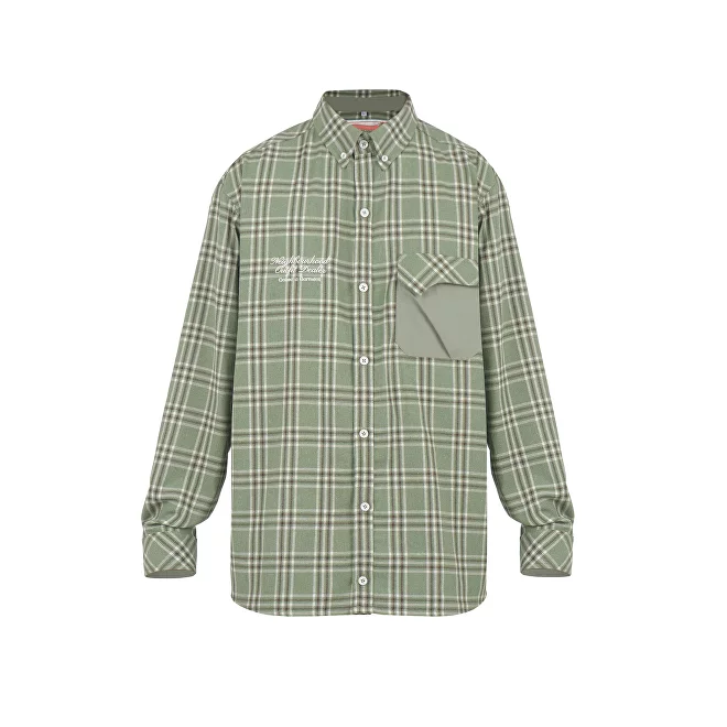 Рубашка Called a Garment Human flannel зеленыйзеленый