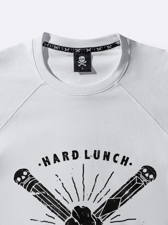 Лонгслив HardLunch Fork and knife белый