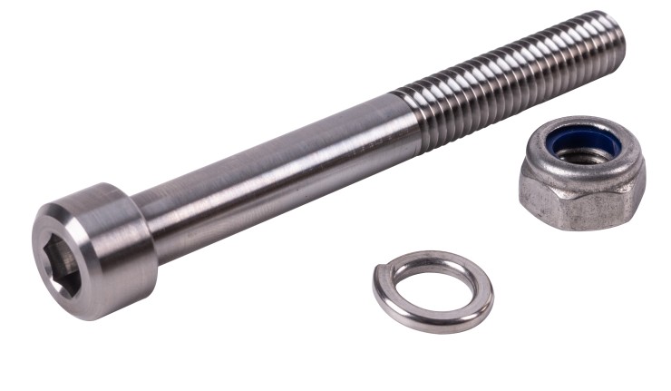 Ось Tech Team М8х70 из титана серебристый