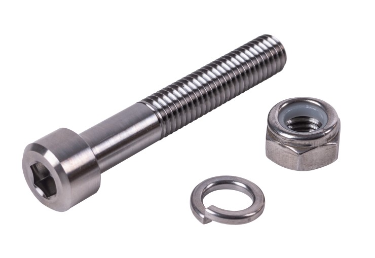 Ось Tech Team М8х50 из титана серебристый