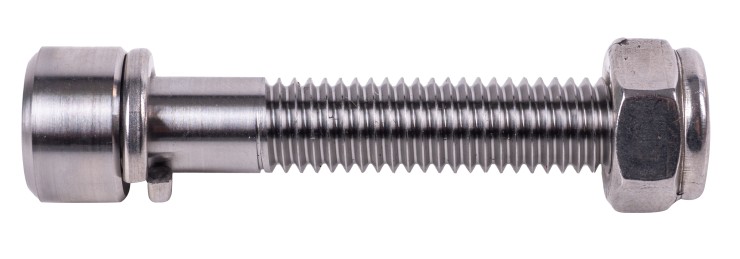Ось Tech Team М8х45 из титана серебристый