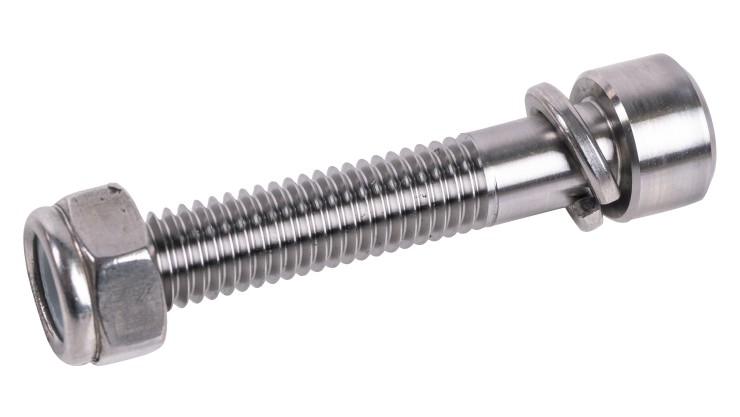 Ось Tech Team М8х45 из титана серебристый