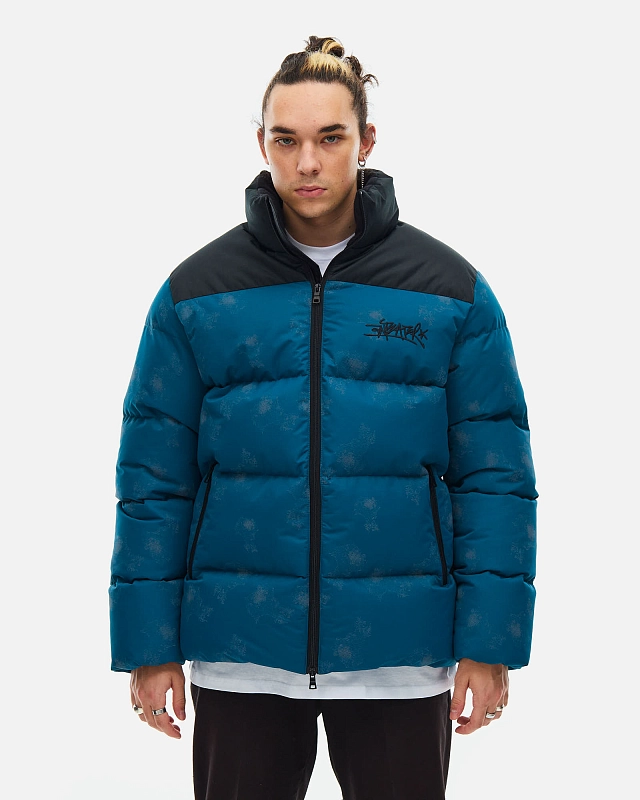 Куртка зимняя Anteater Down Jacket черный / темно-серыйсиний