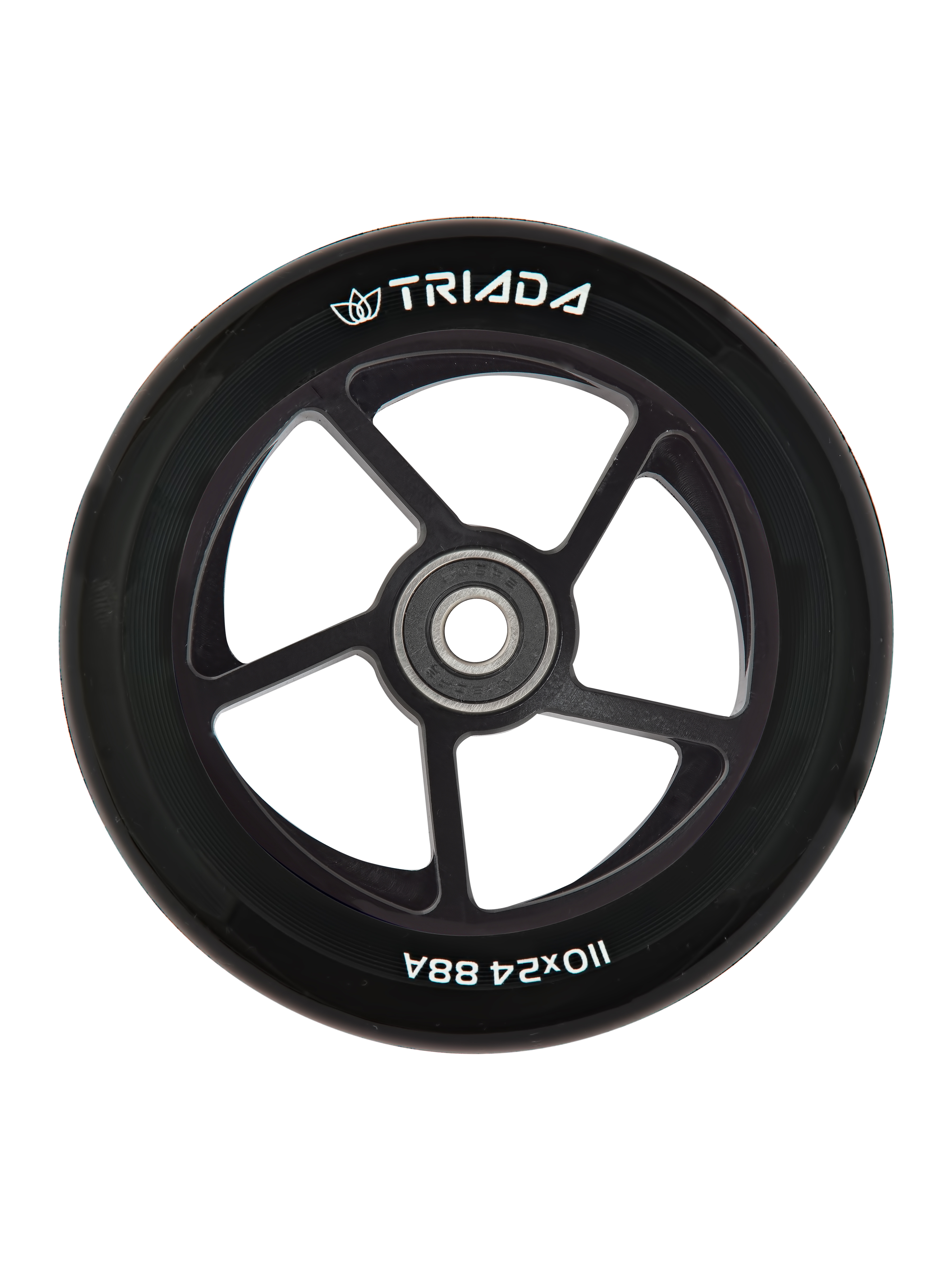 Колесо для самоката Triada 5Q Spoked 110 прозрачный розовый / черныйчерный / черный