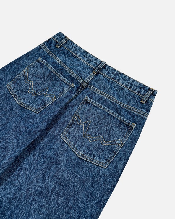 Джинсы Issaya Loose Ghost Pattern синий