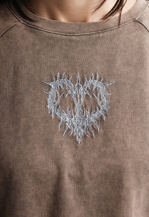 Футболка Issaya x Volchok Heart коричневый