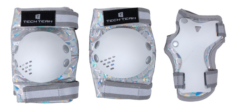 Комплект защиты Tech Team Safe fit kids 4.0 серый
