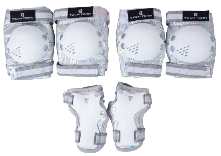Комплект защиты Tech Team Safe fit kids 4.0 серый