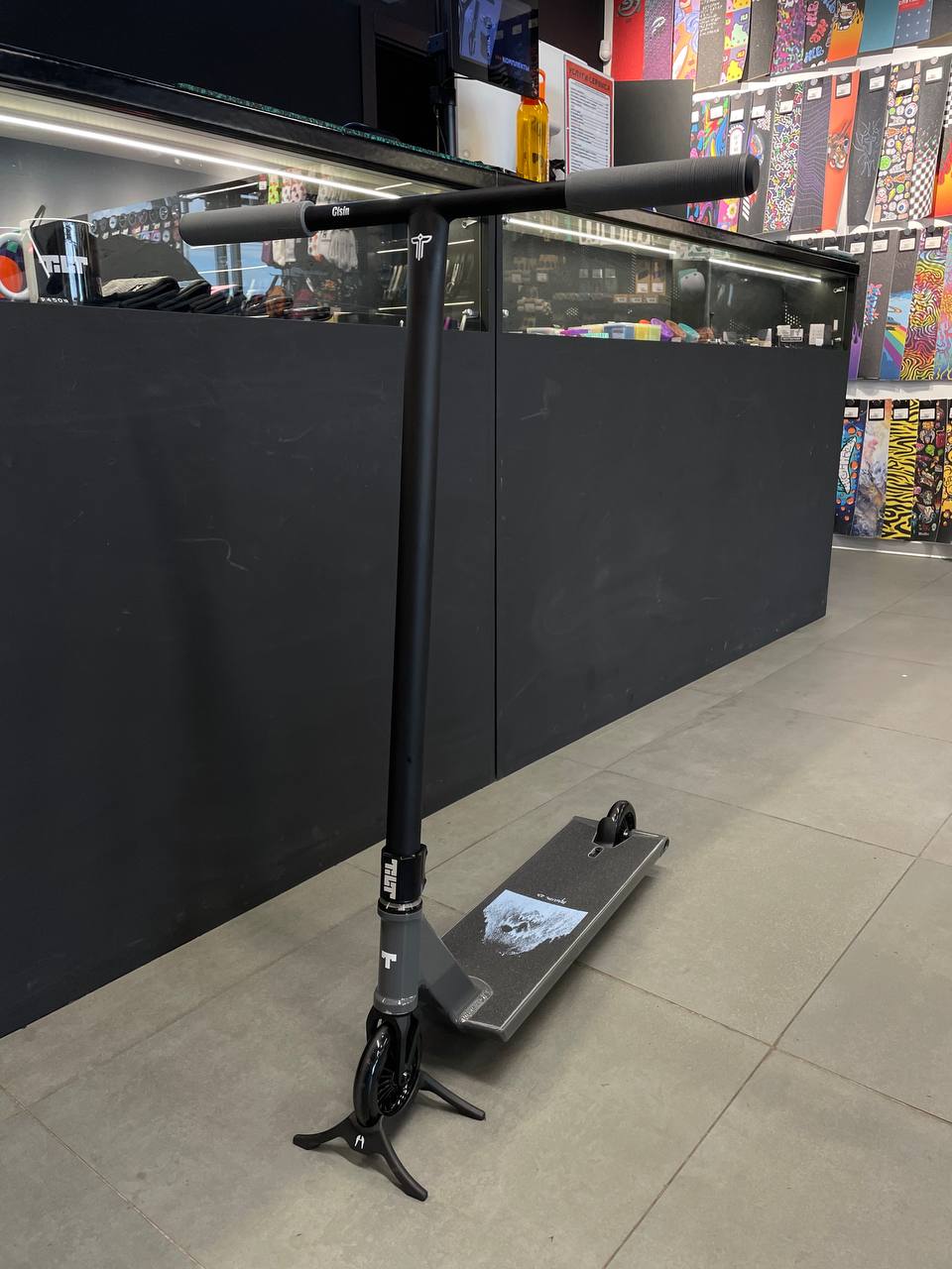 Трюковой самокат Hellride Graphite серый / черный