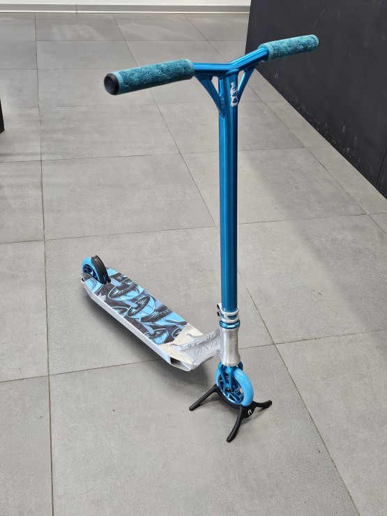 Трюковой самокат Hellride Blue cloud серый / голубой