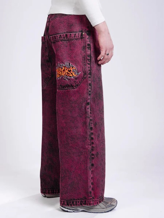 Джинсы Beekt бордовый