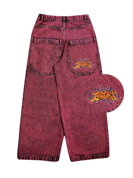 Джинсы Beekt бордовый