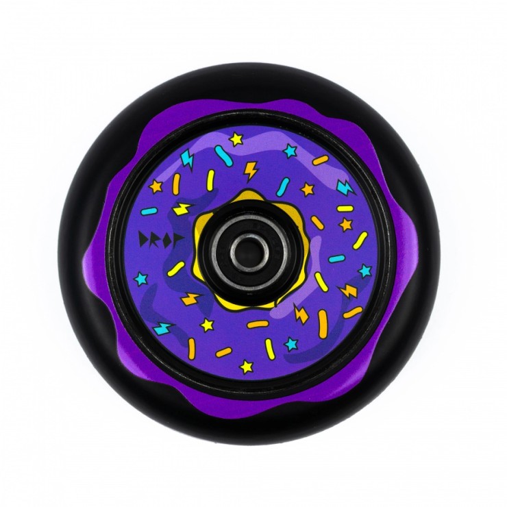 Колесо для самоката Drop Donut 110 черный / фиолетовый