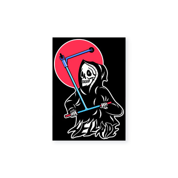 Наклейка Hellride Death черный