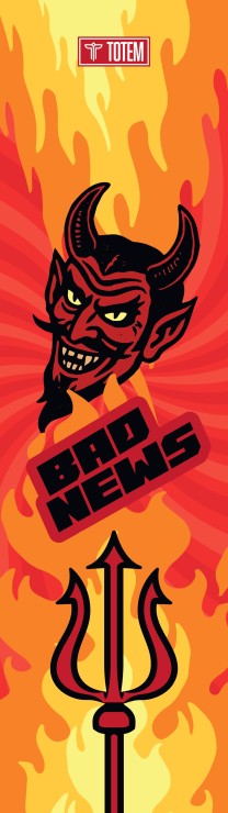 Шкурка Totem Bad news красный / оранжевый