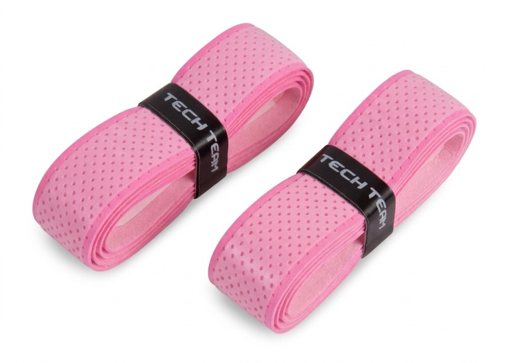 Грипсы Tech Team Намотки перфорированные розовый