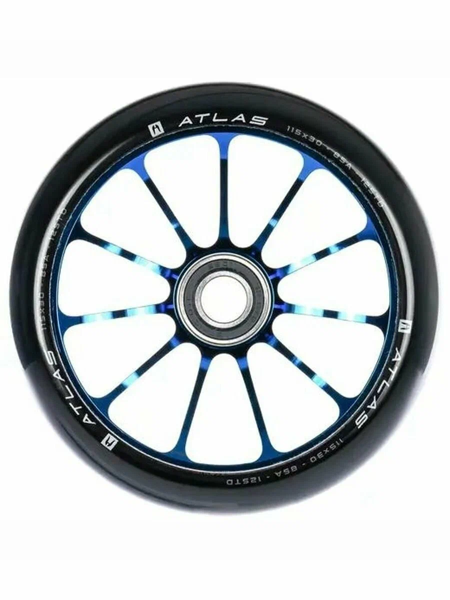 Колесо для самоката Ethic Atlas 115х30 12STD синий хромсиний хром