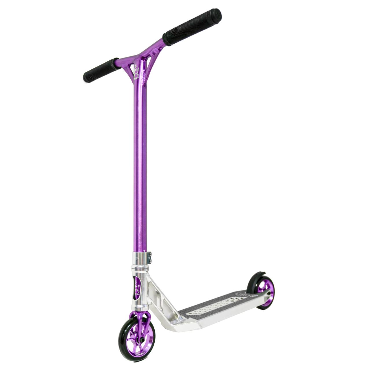 Трюковой самокат Triada Air 49 некрашеныйсеребристый / фиолетовый